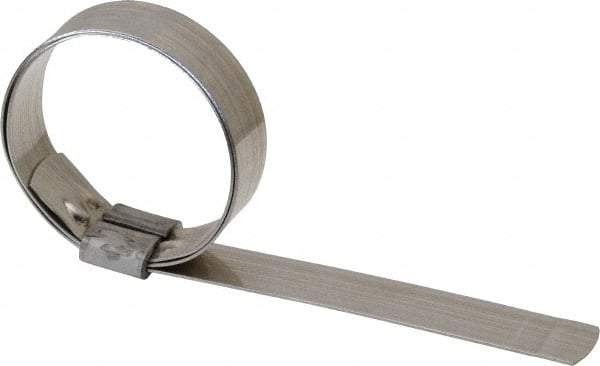 IDEAL TRIDON - 1-3/4" ID, Grade 201, Stainless Steel Preformed J-Type Clamp - 5/8" Wide x 0.03" Thick - Eagle Tool & Supply