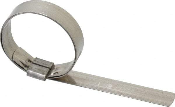 IDEAL TRIDON - 2" ID, Grade 201, Stainless Steel Preformed J-Type Clamp - 5/8" Wide x 0.03" Thick - Eagle Tool & Supply