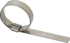 IDEAL TRIDON - 2" ID, Grade 201, Stainless Steel Preformed J-Type Clamp - 5/8" Wide x 0.03" Thick - Eagle Tool & Supply