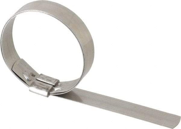 IDEAL TRIDON - 2-1/4" ID, Grade 201, Stainless Steel Preformed J-Type Clamp - 5/8" Wide x 0.03" Thick - Eagle Tool & Supply