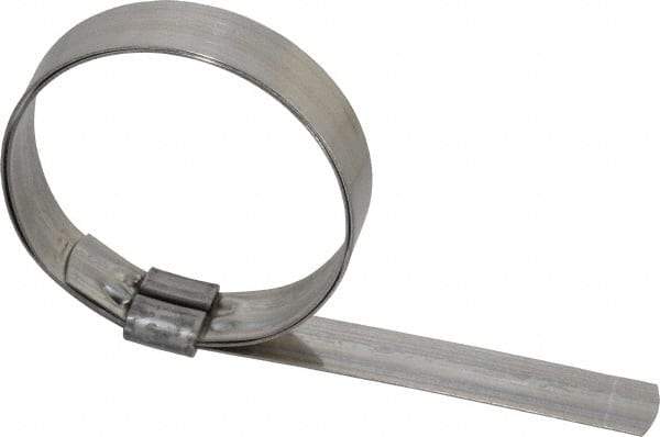 IDEAL TRIDON - 2-1/2" ID, Grade 201, Stainless Steel Preformed J-Type Clamp - 5/8" Wide x 0.03" Thick - Eagle Tool & Supply