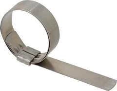 Made in USA - 2" ID, Grade 201, Stainless Steel Preformed J-Type Clamp - 3/4" Wide x 0.03" Thick - Eagle Tool & Supply