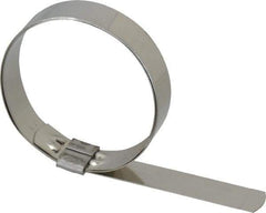 IDEAL TRIDON - 3" ID, Grade 201, Stainless Steel Preformed J-Type Clamp - 3/4" Wide x 0.03" Thick - Eagle Tool & Supply