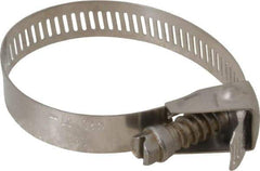 IDEAL TRIDON - SAE Size 28, 1 to 2-1/4" Diam, Stainless Steel Quick Release Worm Drive Clamp - 1/2" Wide, Material Grade 301, Series 550 - Eagle Tool & Supply