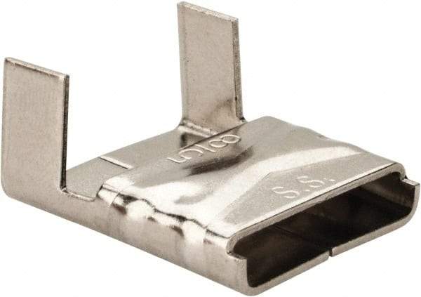 Made in USA - Grade 200 to 300, Stainless Steel Banding Strap Buckle - 5/8" Wide - Eagle Tool & Supply