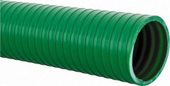 Continental ContiTech - 15 to 150°F, 2" Inside x 2.31" Outside Diam, PVC Liquid Suction & Discharge Hose - Green, 100' Long, 79 psi Working Pressure - Eagle Tool & Supply