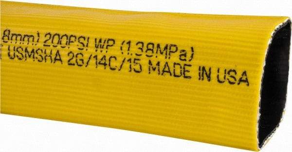 Continental ContiTech - 2" ID x 2.34" OD, 200 Working psi, Yellow Polymer Hose, Lays Flat - Cut to Length, -10 to 150°F - Eagle Tool & Supply