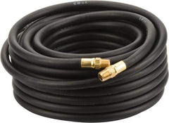 Continental ContiTech - 1/4" ID x 1/2" OD 50' Long Multipurpose Air Hose - MNPT x MNPT Ends, 200 Working psi, -40 to 190°F, 1/4" Fitting, Black - Eagle Tool & Supply