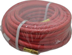 Continental ContiTech - 1/4" ID x 0.527" OD 50' Long Multipurpose Air Hose - MNPT x MNPT Ends, 250 Working psi, -40 to 190°F, 1/4" Fitting, Red - Eagle Tool & Supply