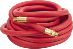 Continental ContiTech - 3/8" ID x 0.7" OD 25' Long Multipurpose Air Hose - MNPT x MNPT Ends, 250 Working psi, -40 to 190°F, 1/4" Fitting, Red - Eagle Tool & Supply