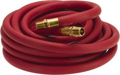 Continental ContiTech - 1/2" ID x 0.838" OD 25' Long Multipurpose Air Hose - MNPT x MNPT Ends, 250 Working psi, -40 to 190°F, 1/2" Fitting, Red - Eagle Tool & Supply