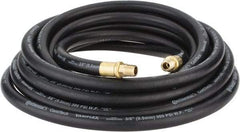 Continental ContiTech - 3/8" ID x 0.688" OD 25' Long Oil Resistant Air Hose - MNPT x MNPT Ends, 300 Working psi, -20 to 190°F, 1/4" Fitting, Black - Eagle Tool & Supply