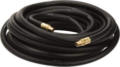 Continental ContiTech - 3/8" ID x 0.688" OD 50' Long Oil Resistant Air Hose - MNPT x MNPT Ends, 300 Working psi, -20 to 190°F, 1/4" Fitting, Black - Eagle Tool & Supply