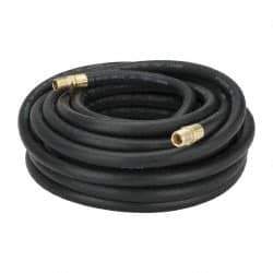 Continental ContiTech - 1/2" ID x 0.844" OD 50' Long Oil Resistant Air Hose - MNPT x MNPT Ends, 300 Working psi, -20 to 190°F, 1/2" Fitting, Black - Eagle Tool & Supply