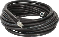 Continental ContiTech - 50' Long, 3/8" Fitting, Swivel Fitting, 0 to 250°F, Synthetic Rubber High Temp & High Pressure Hose - 3/8" Inside x 0.693" Outside Diam, Black, 3,000 psi - Eagle Tool & Supply