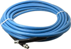 Continental ContiTech - 50' Long, 3/8" Fitting, Swivel Fitting, 0 to 250°F, Synthetic Rubber High Temp & High Pressure Hose - 3/8" Inside x 0.693" Outside Diam, Blue, 3,000 psi - Eagle Tool & Supply