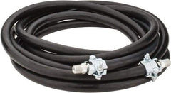 Continental ContiTech - 25' Long, 1/2" Fitting, Male NPT Fitting, -40 to 450°F, Synthetic Rubber High Temp & High Pressure Hose - 1/2" Inside x 1-1/16" Outside Diam, Black, 250 psi - Eagle Tool & Supply