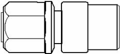 NewAge Industries - 3/8" Tube OD, PFA PTFE Plastic Compression Tube Female Connector - 1/2 NPT Pipe, 500°F Max, 1/2 Thread - Eagle Tool & Supply