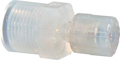 NewAge Industries - 1/8" Tube OD, PFA PTFE Plastic Compression Tube Female Connector - 1/4 NPT Pipe, 500°F Max, 1/4 Thread - Eagle Tool & Supply