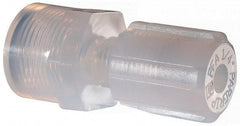 NewAge Industries - 1/4" Tube OD, PFA PTFE Plastic Compression Tube Female Connector - 3/8 NPT Pipe, 500°F Max, 3/8 Thread - Eagle Tool & Supply