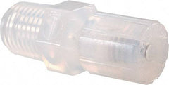 NewAge Industries - 1/8" Tube OD, PFA PTFE Plastic Compression Tube Male Connector - 1/4 NPT Pipe, 500°F Max, 1/4 Thread - Eagle Tool & Supply