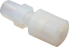 NewAge Industries - 1/4" Tube OD, PFA PTFE Plastic Compression Tube Male Connector - 1/4 NPT Pipe, 500°F Max, 1/4 Thread - Eagle Tool & Supply