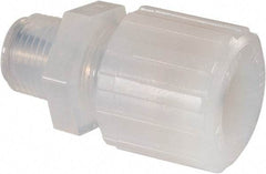 NewAge Industries - 3/4" Tube OD, PFA PTFE Plastic Compression Tube Male Connector - 1/2 NPT Pipe, 500°F Max, 1/2 Thread - Eagle Tool & Supply