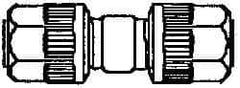 NewAge Industries - 1/4" Tube OD, PFA PTFE Plastic Compression Tube Union - 500°F Max - Eagle Tool & Supply
