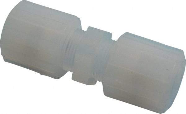 NewAge Industries - 1/2" Tube OD, PFA PTFE Plastic Compression Tube Union - 500°F Max - Eagle Tool & Supply
