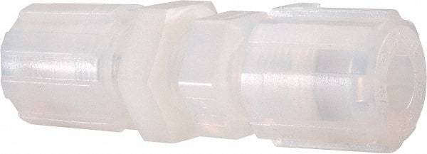 NewAge Industries - 3/8" Tube OD, PFA PTFE Plastic Compression Tube Bulkhead Union - 500°F Max - Eagle Tool & Supply