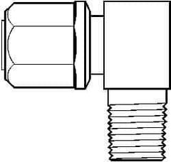 NewAge Industries - 3/4" Tube OD, PFA PTFE Plastic Compression Tube Male Elbow - 3/4 NPT Pipe, 500°F Max, 3/4 Thread - Eagle Tool & Supply