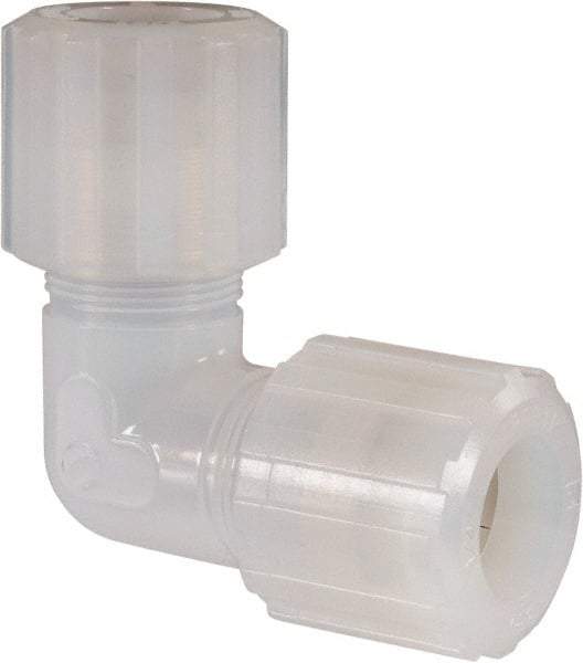 NewAge Industries - 3/4" Tube OD, PFA PTFE Plastic Compression Tube Union Elbow - 500°F Max - Eagle Tool & Supply