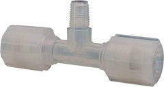 NewAge Industries - 1/4" Tube OD, PFA PTFE Plastic Compression Tube Male Branch Tee - 3/8 NPT Pipe, 500°F Max, 3/8 Thread - Eagle Tool & Supply