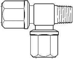 NewAge Industries - 1/4" Tube OD, PFA PTFE Plastic Compression Tube Male Run Tee - 1/8 NPT Pipe, 500°F Max, 1/8 Thread - Eagle Tool & Supply