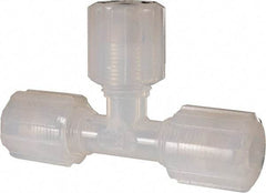NewAge Industries - 3/8" Tube OD, PFA PTFE Plastic Compression Tube Union Tee - 500°F Max - Eagle Tool & Supply
