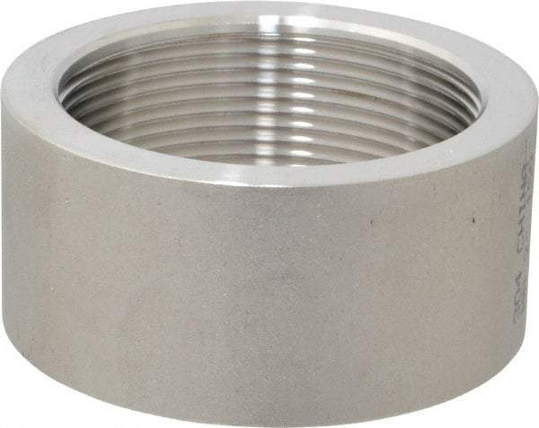 Merit Brass - 2" Grade 304 Stainless Steel Pipe Half Coupling - FNPT End Connections, 150 psi - Eagle Tool & Supply