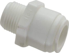 Value Collection - 1/2" Outside Diam, 3/8 NPT, Acetal Push-to-Connect Tube Male Connector - 150 Max psi - Eagle Tool & Supply