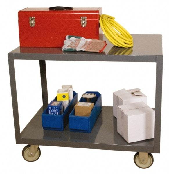 Durham - Mobile Table - Steel, Gray, 36" Long x 18" Deep x 30" High - Eagle Tool & Supply