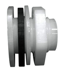 Green Leaf - 1/2 Polypropylene Threaded Tube Bulkhead Fitting - 0.753" ID, 75 Max Working psi - Eagle Tool & Supply