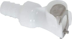 CPC Colder Products - 1/4" Nominal Flow, 3/8" ID, Female, Inline Hose Barb-Female Socket - 120 Max psi, -40 to 180°F, Acetal Coupling, Buna-N O-Ring - Eagle Tool & Supply