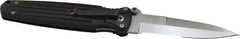 Gerber - 3-3/4" Blade, 8-3/4" OAL, Partially Serrated Double Bevel Folding Knife - 5" Closed Length, Glass-Filled Nylon, 1 Blade, 1 Edge, Pocket Clip - Eagle Tool & Supply