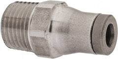 Legris - 5/32" Outside Diam, 1/8 NPT, Stainless Steel Push-to-Connect Male Connector - 435 Max psi, Tube to Male NPT Connection, FKM O-Ring - Eagle Tool & Supply