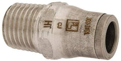 Legris - 5/16" Outside Diam, 1/4 NPT, Stainless Steel Push-to-Connect Male Connector - 435 Max psi, Tube to Male NPT Connection, FKM O-Ring - Eagle Tool & Supply