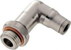 Legris - 5/32" Outside Diam, 10-32 NPT, Stainless Steel Push-to-Connect Male Elbow - 435 Max psi, Tube to Male NPT Connection, FKM O-Ring - Eagle Tool & Supply