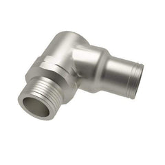 Legris - 1/4" Outside Diam, 1/8 NPT, Stainless Steel Push-to-Connect Male Elbow - 290 Max psi, Tube to Male NPT Connection, FKM O-Ring - Eagle Tool & Supply
