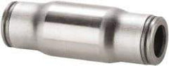 Legris - 5/32" Outside Diam, Stainless Steel Push-to-Connect Tube Union - 435 Max psi, Tube to Tube Connection, FKM O-Ring - Eagle Tool & Supply