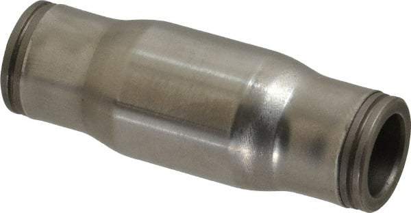 Legris - 3/8" Outside Diam, Stainless Steel Push-to-Connect Tube Union - 435 Max psi, Tube to Tube Connection, FKM O-Ring - Eagle Tool & Supply