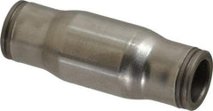 Legris - 3/8" Outside Diam, Stainless Steel Push-to-Connect Tube Union - 435 Max psi, Tube to Tube Connection, FKM O-Ring - Eagle Tool & Supply