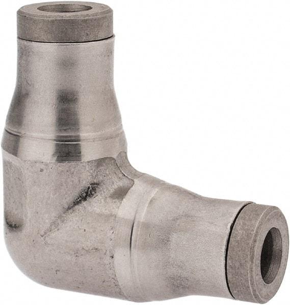 Legris - 5/32" Outside Diam, Stainless Steel Push-to-Connect Tube Union Elbow - 435 Max psi, Tube to Tube Connection, FKM O-Ring - Eagle Tool & Supply