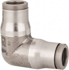 Legris - 5/16" Outside Diam, Stainless Steel Push-to-Connect Tube Union Elbow - 435 Max psi, Tube to Tube Connection, FKM O-Ring - Eagle Tool & Supply
